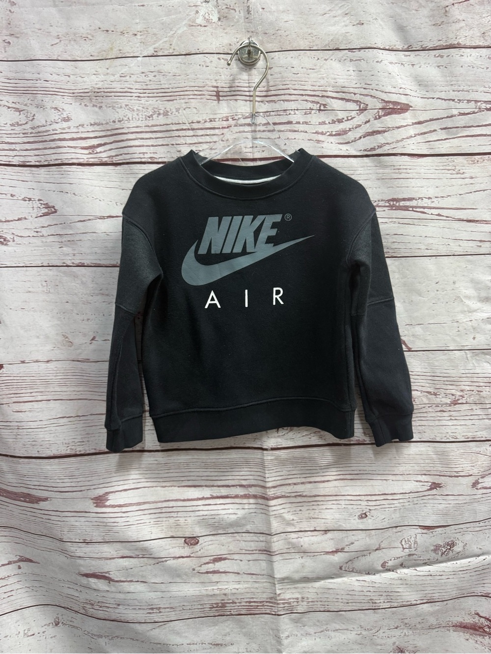 Nike Kids Black Sweatshirt with Gray Nike Air Logo Size 3t